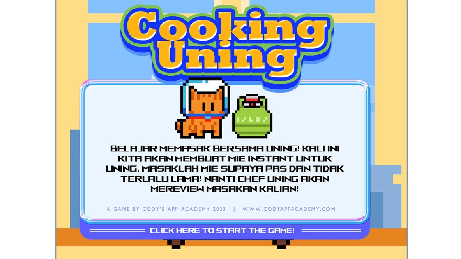 Cuplikan Uning The Master Chef Cooking karya Cody's App Academy
