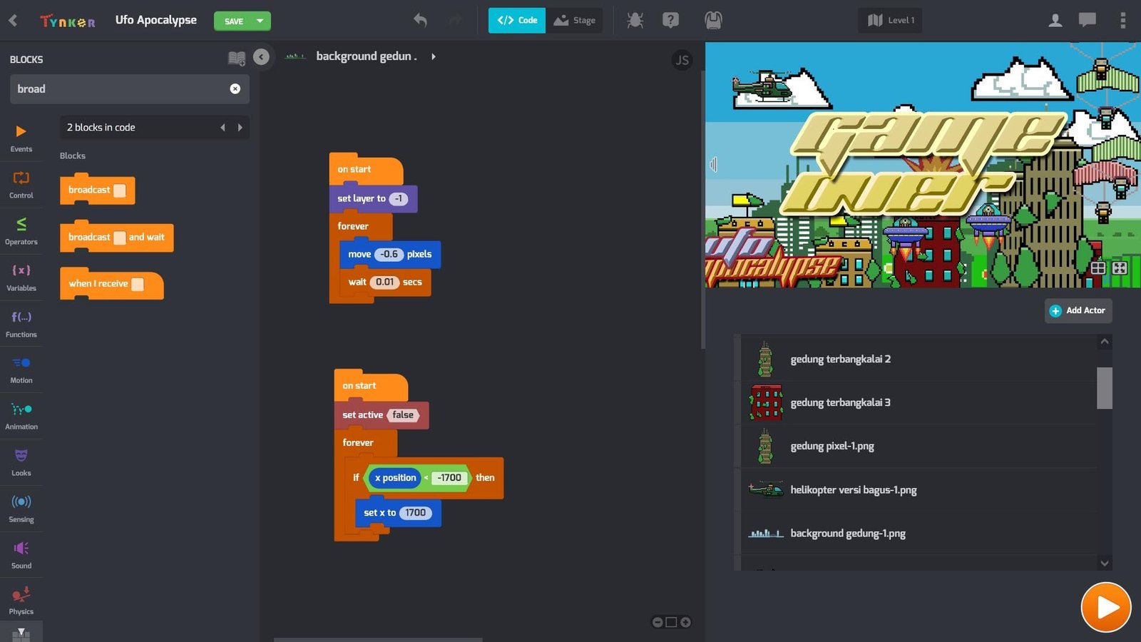 Cuplikan Ufo Apocalypse The Game karya Muhammad Bariq Abdurrahman